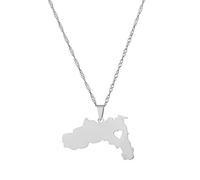 Collier Brillant Avec Carte Du Pays De Ville De Région Du Tigré En Éthiopie Breloque Ethnique Creuse En Forme De Cœur Bijoux Pour Hommes Femmes Cadeaux Souvenirs De Voyage Chaînes De Pull Unisexes