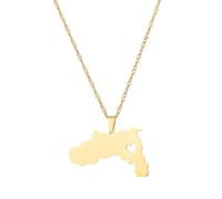 Collier Brillant Avec Carte Du Pays De Ville De Région Du Tigré En Éthiopie Breloque Ethnique Creuse En Forme De Cœur Bijoux Pour Hommes Femmes Cadeaux Souvenirs De Voyage Chaînes De Pull Unisexes