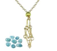 Collier Cage de Pierre - Pendentif Porte-, Acier Inoxydable Ajustable Porte-, cadre de colliers en maille pour pierres précieuses | Pendentif élégant pour le quotidien, la méditation et