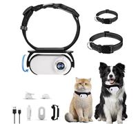 Collier caméra chat, mise à niveau à 360 ° sans fil chats colliers de chien caméra 1080P HD, pas besoin de wifi, caméras d'action sans fil, petites caméras d'action pour chiens, chats intérieur