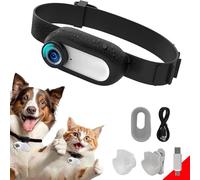 Collier Caméra sans Fil HD 1080p pour Animaux De Compagnie - Mini Caméra Daction pour Chats Et Chiens, Utilisation Intérieure/extérieure, Enregistrement Vidéo, Cadeau Danniversaire Idéal, sans