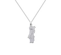 Collier carte du Portugal 45 cm en Argent 925 Neuf