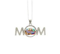Collier cathédrale Saint-Basile Lénine Mausolée Russie Cadeau de fête des mères pour maman, grand-mère, collier d'anniversaire, M