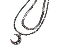 Collier Céleste empilable avec breloque croissant de lune et étoile Chaîne réglable pour un usage quotidien Collier ras du cou pour femme, taille unique, Comme décrit, Comme décrit.