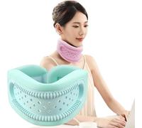 Collier cervical respirant et souple, correcteur de posture et dispositif de traction pour soulager les douleurs cervicales et soutenir la nuque il maintient les vertèbres stables et alignées (Blue)