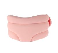 Collier cervical respirant réglable à la colonne cervicale douce de la colonne cervicale de soulagement du cou de support pour les femmes endormies (Rose)