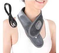 Collier cervical thérapeutique - Masseur chauffant rechargeable à 3 niveaux, dispositif vibrant pour soulager la douleur, aide à la relaxation des raideurs musculaires, outil de bien-être portable au