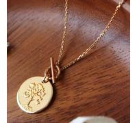 Collier chaîne Arbre de vie personnalisable (plaqué or)