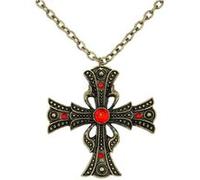 collier chaine croix vampire adulte - chaks 11090 Jaune