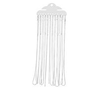 Collier chaîne de bricolage, 12pcs 1.2mm collier de chaîne de serpent bricolage avec accessoire de bijoux de chaîne de queue étendue, fermoir de homard plaqué argent lien chaîne colliers fabrication d