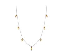 Collier chaîne de cou à franges ambre - collier pendentif minimaliste en argent sterling 925 pour femme, chaîne réglable