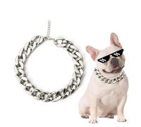 Collier chaîne en métal pour chiens - Chaîne lourde réglable pour animal domestique | Collier en alliage d'aluminium pour l'entraînement des activités de plein air