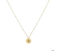 Collier Chaîne Femme PERSEA Acier Doré Cristaux
