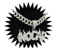 Collier Chaîne Homme Bijoux Hip Hop Femme Pendentif Sport Collier Hommes Femmes Hip Hop Flamme Lettres Glacé Pendentif Colliers avec 13Mm Collier Mode Charme Couleur Or