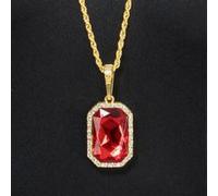 collier chaîne pendentif rubis vampire adulte - générique 13780 Rouge G