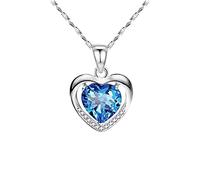 Collier chaîne trombone pour femme battant en forme de cœur éblouissant petit pendentif femme colliers pour femmes M, Métal, Pas de gemme