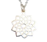 Collier chakra couronne en argent sterling 925. Petit pendentif yoga. Pendentif yogi simple. Cadeau pour elle. Bijou zen délicat et raffiné pour tous les jours|Chaîne de 45 cm|Plaqué argent|_3035