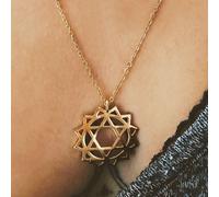 Collier chakra du coeur or