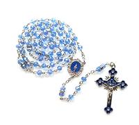 Collier chapelet catholique - Perles de cristal et pendentif en forme de figurine sacrée pour accessoires de prière, cadeau pour les catholiques dévots, bijoux religieux durables pour spirituel
