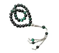 Collier chapelet léger en résine, 33 perles réglables, bijoux pour la pleine conscience et les rituels bouddhistes, brin de perles de verre élégant fabriqué à la main pour la pratique spirituelle