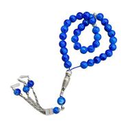 Collier chapelet léger en résine, 33 perles réglables, bijoux pour la pleine conscience et les rituels bouddhistes, brin de perles de verre élégant fabriqué à la main pour la pratique spirituelle