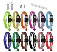 Collier Chat, Accessoire Compatible avec airtag Apple, Collier avec Boucle de sécurité Anti étranglement pour Chaton et Petits Chiens, GPS airtag Non Inclus (Mix + ID Tags)