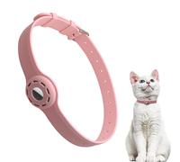 Collier Chat Anti Étranglement Réglable pour chat AirTag* I Collier avec fermeture de sécurité I compatible avec Apple AirTag I Bracelet en silicone Code M Rose