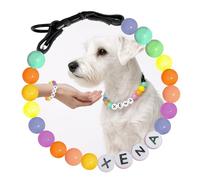 Collier Chat Chien Personnalisable, Collier de Perles Personnalisé pour Chien avec Nom, Mignon et Tendance avec Boucle, Étiquette D’Identification pour Chiot, Cadeaux pour Chiens Chats