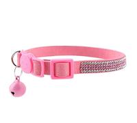 Collier Chat, Collier Chaton Collier Chat Anti étranglement Bande dessinée Mignonne coloré Bling Collier Cuir Chien Chat Boucle réfléchissante Collier Rapide(Rose XS)