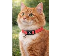 Collier Chat - Elza Corail Rouge 20-34 cm - Nylon élastique réfléchissant avec Clochette