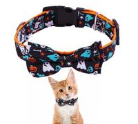 Collier Chat Halloween Accessoires Cosplay Réglables avec Nœud Papillon | Collier de chat d'horreur Destiné aux Costumes Cosplay Carnaval Anniversaire Thanksgiving Fête Fantôme M.
