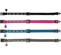 Collier chat réfléchissant, velours - entièrement réglable