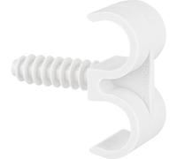 Collier cheville plastique blanc double - Tube Ø 16 mm - Vendu par 100 - Fix-Ring - ING Fixation