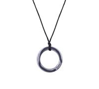 Collier Chewigem Sensory Chew Realm - Jouet Chewlery élégant pour l'autisme et le TDAH - Argent | Aide motrice orale pour enfants et adultes atteints de SPD, d'anxiété et de besoins de dentition.