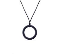 Collier Chewigem Sensory Chew Realm - Jouet Chewlery pour l'autisme et le TDAH - Noir | Aide motrice orale pour enfants et adultes atteints de SPD, d'anxiété et de besoins de dentition.