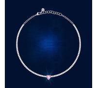 Collier CHIARA FERRAGNI en Laiton Blanc et Oxyde Rose