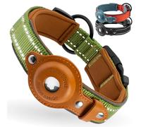 Collier Chien Airtag, CollarDirect, Collier réfléchissant pour Chien pour Apple Air Tag pour Grands, Moyens et Petits Chiens, Vert, Taille M