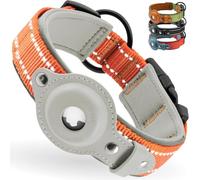 Collier Chien Airtag, CollarDirect, Collier réfléchissant pour Chien pour Apple Air Tag pour Grands, Moyens et Petits Chiens (Orange, L, 42-51 cm)