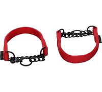 Collier Chien - Anti-Traction Trero Rouge XXL | 58-65cm x 25mm x 5mm, Nylon+chaîne, Confort