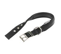 Ferplast Collier pour Chien Taille M/L en Nylon rembourré, Boucle réglable en métal, Tour de Cou 34-42 cm, Noir