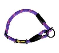 Collier Chien Etrangleur Anti-Traction Dressage, Petits Moyens Grands Chiens, Fabriqué en Espagne. Violet avec Rose. L(≤65CM).