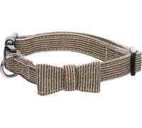 Flamingo Collier avec nœud détachable pour Chiens Herbert - Brun Clair - Taille M 35-50 cm, 20 mm - Idéal pour Cocker Spaniel, Shiba Inu, Beagle, Schnauzer Nain et Welsh Corgi