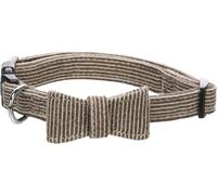 Flamingo Collier avec nœud détachable pour Chiens Herbert - Brun Clair - Taille S 30-45 cm, 15 mm - Idéal pour Shih Tzu, Caniche Nain, Épagneul Japonais, Fox Terrier et Boston Terrier
