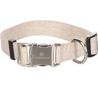 Flamingo Collier pour Chiens Lago - Beige - Taille 45-65 cm, 25 mm - Idéal pour Labrador, Berger Allemand, Golden Retriever, Border Collie et Boxer