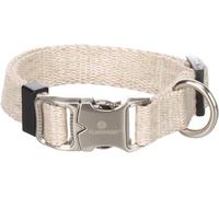 Collier Chien - Lago Beige XS | 20-35cm x 15mm x 2mm, Lin, Boucle métal