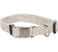 Collier Chien - Lago Blanc & Noir M | 40-55cm x 20mm x 2mm, Lin, Boucle métal