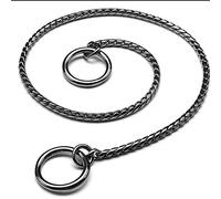 Collier Chien Métal Scier Inoxydable Chaîne P Collier Étrangleur FaçOn Gourmette Haute Qualité, d'or, Noir, Argent-Argent_L5.0mm * 60cm