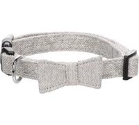 Collier Chien - Nelson avec Noeud Gris M | 35-50cm x 20mm x 3mm, Nylon, avec nœud