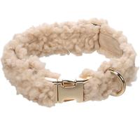 Flamingo Collier pour Petit Chien Pookie Beige - Taille S: 31-50cm x 20cm x 5mm - Réglable et Léger | Collier Élégant en Polyester Doux avec Fermeture Sécurisée