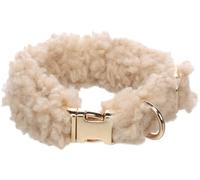 Flamingo Collier pour Petit Chien Pookie Beige - Taille XS: 23-35cm x 15cm x 5mm - Réglable et Léger | Collier Élégant en Polyester Doux avec Fermeture Sécurisée